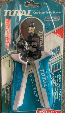 Kềm bấm cos đầu dây cách điện AWG23-7 TOTAL THCPG2510 chính hãng
