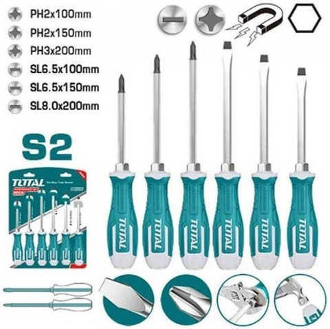 Bộ 6 tua vít đóng xuyên TOTAL THGSS2606