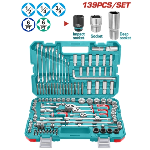 Bộ Dụng Cụ 139 Chi Tiết Kết Hợp Total THKTHP21396