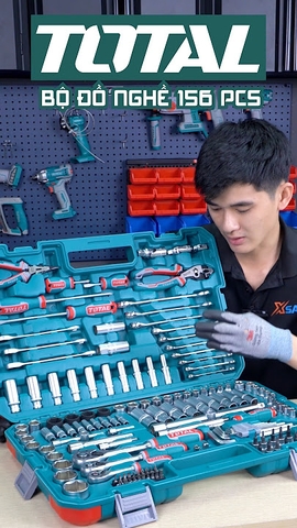 Bộ Dụng Cụ Sửa Chữa Xe Cầm Tay 156 Chi Tiết Total THKTHP21566