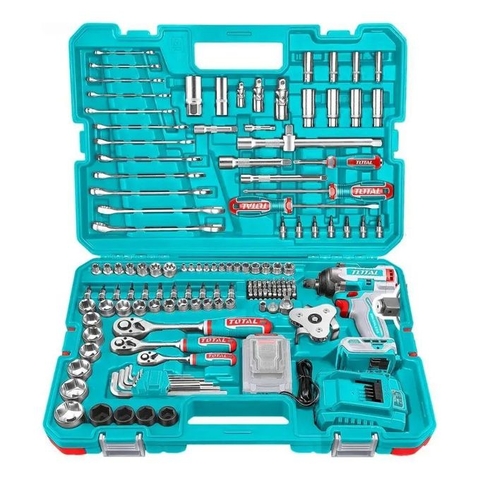[Sale 8/8] Bộ Đồ Nghề 152 Chi Tiết Kèm Máy Siết Pin Total THKTHP31522