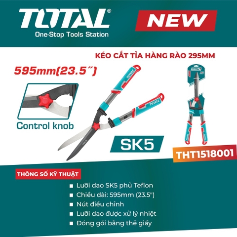 Kéo cắt tỉa hàng rào 295mm TOTAL THT1518001