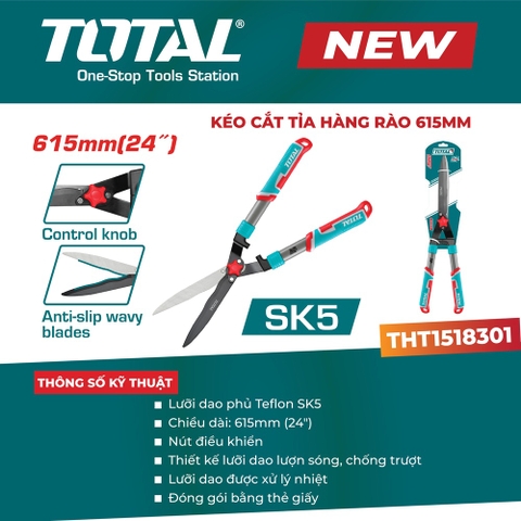 Kéo cắt tỉa hàng rào 615mm TOTAL THT1518301