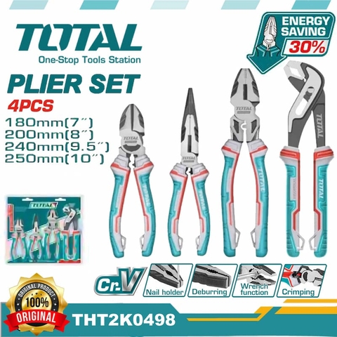 [Sale 8/8] Bộ 4 Kềm Total THT2K0498 Chính Hãng
