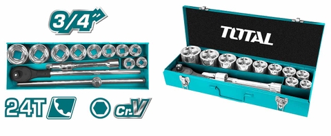 Bộ 15 đầu tuýp 3/4 inch Total THT341151 uy tính