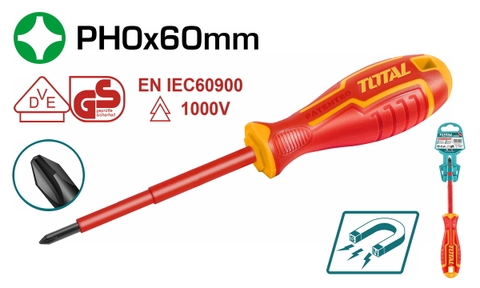 Tua Vít Bake Cách Điện PH0x60mm (144/T) Total THTISPH060
