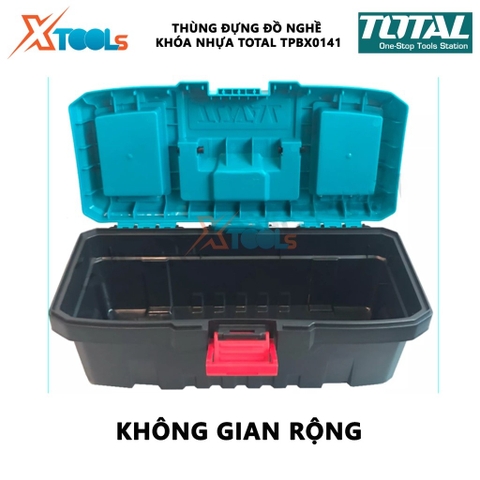 Thùng đựng đồ nghề 14inch TOTAL TPBX0141 - Khóa nhựa xtools