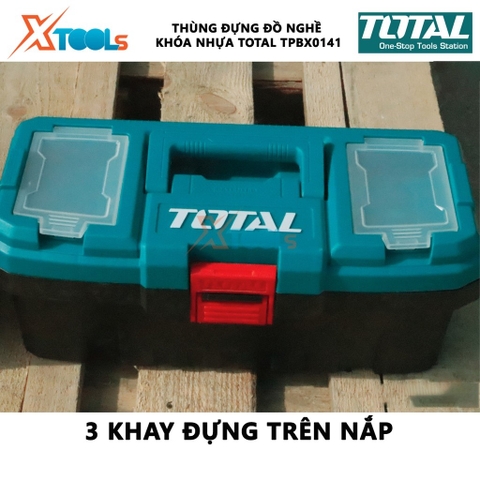 Thùng đựng đồ nghề 14inch TOTAL TPBX0141 - Khóa nhựa xsafe