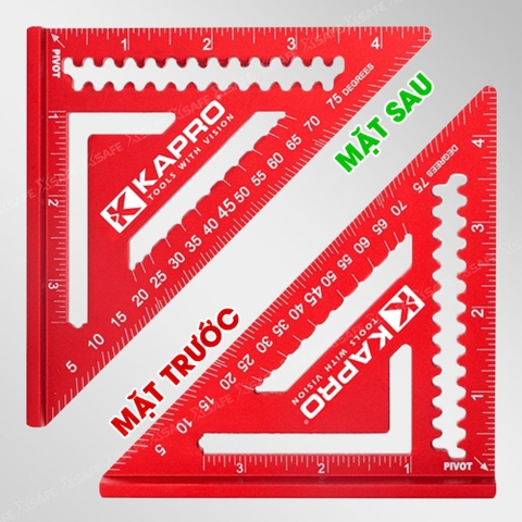 Thước Eke Vuông Kapro 448 Đỏ – Kim Loại Nguyên Khối 4 Inch