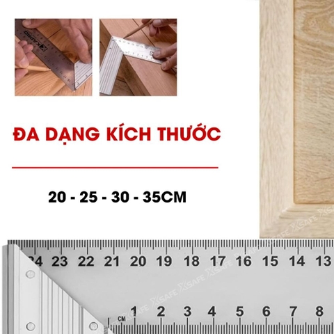Thước Ke Góc Vuông Kim Loại Kapro 307 20-35cm