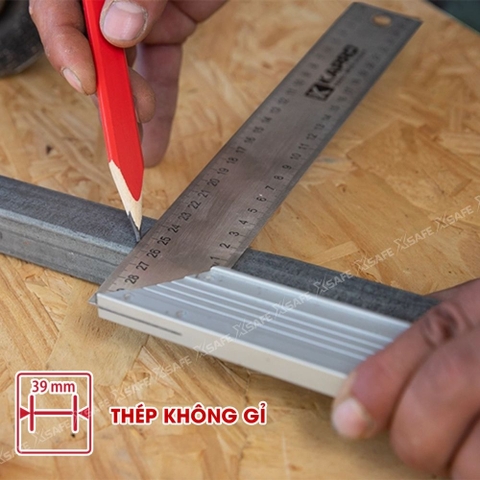 Thước ke góc vuông Kapro 307, bằng kim loại, chiều dài  25cm