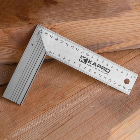 Thước ke góc vuông Kapro 307, bằng kim loại, chiều dài  20cm