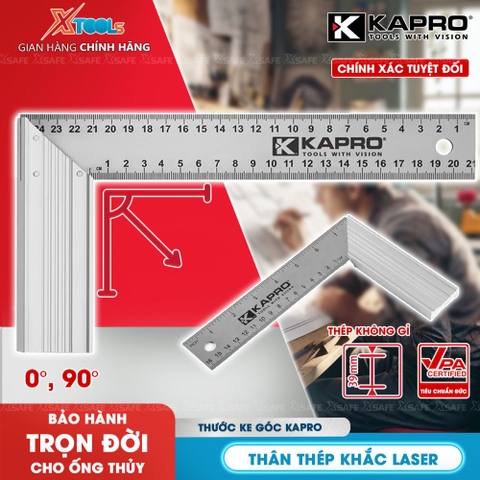 Thước Ke Góc Vuông Kim Loại Kapro 307 20-35cm