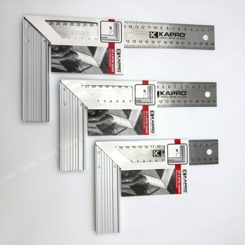 Thước ke góc vuông Kapro 307, bằng kim loại, chiều dài  20cm