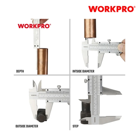 Thước kẹp đo bề dày, kích thước 150mm (6 inches) Workpro - WP266003