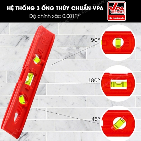 Thước thủy Kapro 229, bằng nhựa, chiều dài 23cm, có nam châm