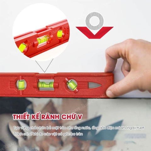 Thước thủy Kapro 229, bằng nhựa, chiều dài 23cm, có nam châm