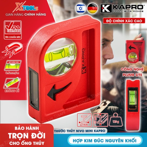 Thước thủy mini Kapro 846 cầm tay, bằng kim loại, thân đúc