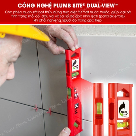 Thước thủy Kapro 929, bằng kim loại, chiều dài 25cm, xem 2 chiều