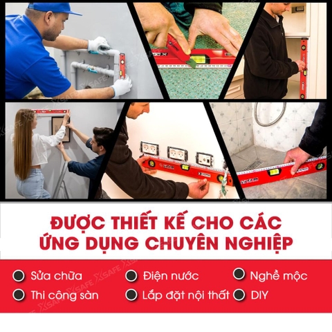 Thước thủy Kapro 770, bằng kim loại, chiều dài 80cm, có nam châm