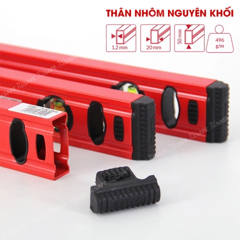 Thước thủy Kapro 779XL, bằng kim loại, chiều dài 80cm, có 2 ống thủy