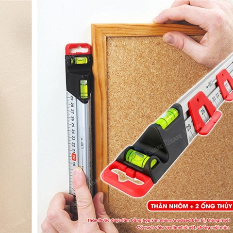 Thước nivo lấy dấu đa năng Kapro 313, bằng kim loại, chiều dài 30cm