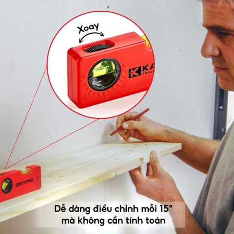 Thước Thủy Mini Kapro 245  Có Ống Đo Góc, Dài 10 Cm (4″)