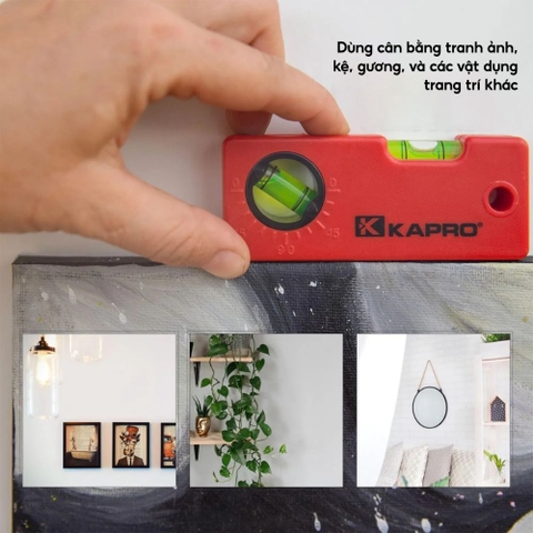 Thước Thủy Mini Kapro 245  Có Ống Đo Góc, Dài 10 Cm (4″)