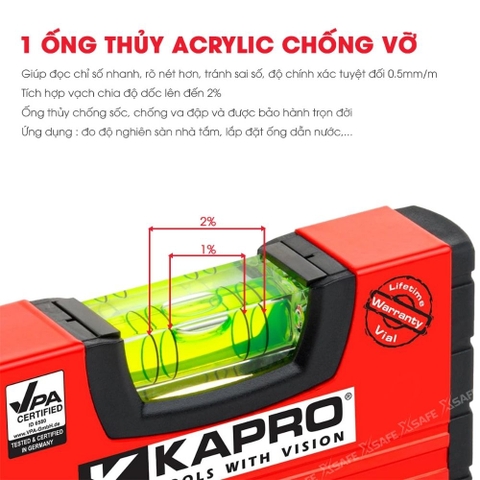 Thước Thủy Cầm Tay Kapro 246 Chiều Dài 10cm