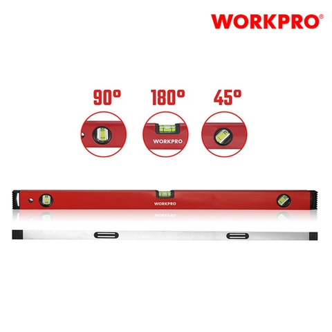 Thước thủy có từ tính, bằng nhôm, dạng hộp, kích thước 1000mm Workpro - WP262013