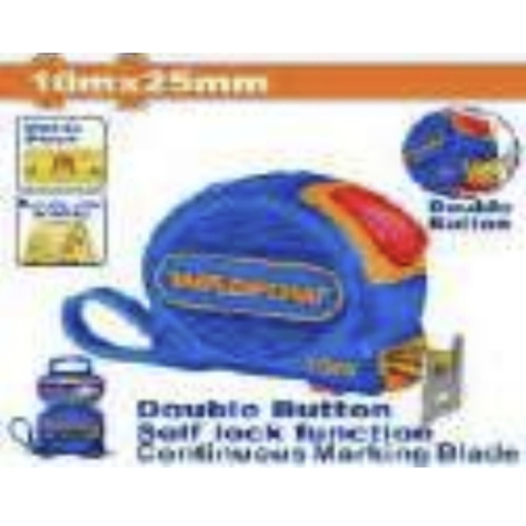 Thước cuộn thép 2 mặt nền vàng 10mx25mm WadFow WMT2250