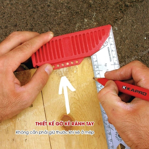 Thước ke góc vuông Kapro 309 cao cấp, bằng kim loại, chiều dài 20cm - 40cm