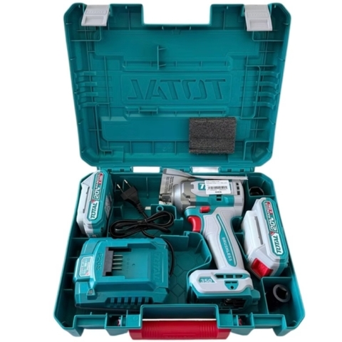 Máy Vặn Buloong Không Chổi Than Dùng Pin Lithium 20V 350Nm (2 Pin 2.0Ah 1 Sạc) Total TIWLI2035