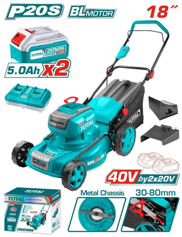 Máy Cắt Cỏ đẩy Tay 18 Inch Không Chổi Than Dùng Pin 40V Total TLMLI20186