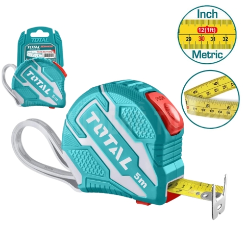 Thước Kéo Thép Nền Vàng 5x19mm Total TMT126251