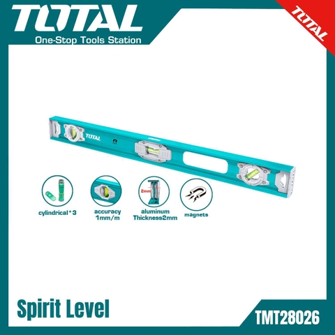 Thước thủy có nam châm 60mm-80mm-100mm TOTAL TMT26026 rẻ