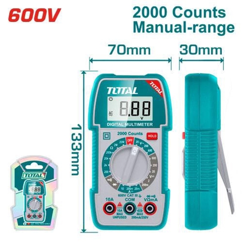 Đồng Hồ Vạn Năng Kỹ Thuật Số 600V Total TMT5360011