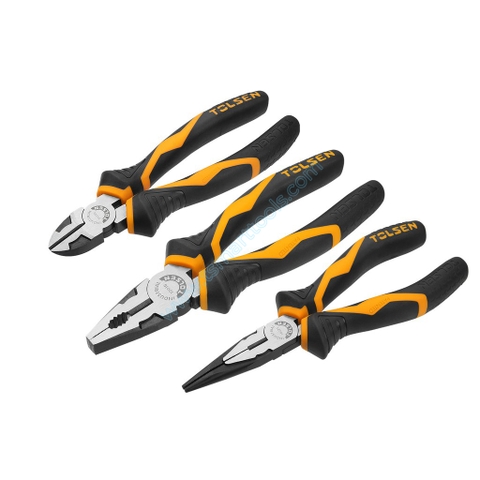 Bộ 3 kềm răng - cắt - nhọn công nghiệp thép Crv Tolsen 10410