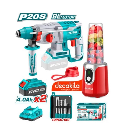 Bộ máy khoan búa dùng pin TRHLI202287 & máy xay sinh tố KMJB022R Total TOSLI23061