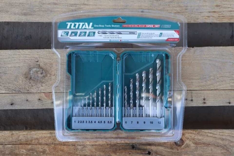 Bộ 15 mũi khoan HSS M2 Total TACSDL51502 chính hãng