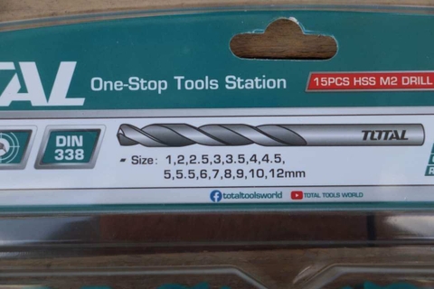 Bộ 15 mũi khoan HSS M2 Total TACSDL51502 giá rẻ