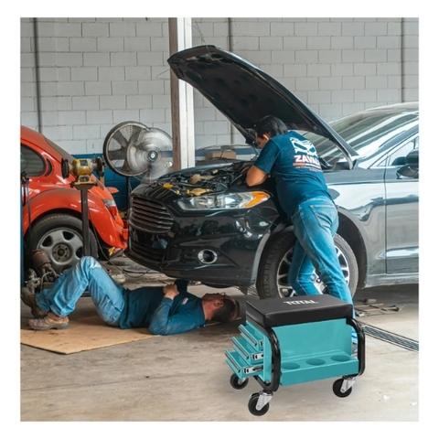 Ghế ngồi sửa chữa xe có ngăn kéo Total THCS103