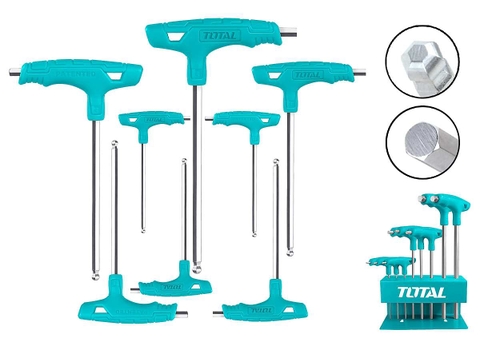 Bộ 8 chìa vặn lục giác tròn tay cầm T TOTAL THHW80826 chất lượng