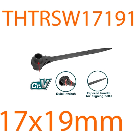 Cờ Lê đuôi Chuột Tuýp đôi 17x19mm Total THTRSW17191