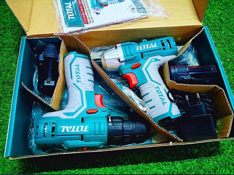 Bộ combo máy siết vít và máy khoan dùng pin 12V Total TKLI1201 uy tính