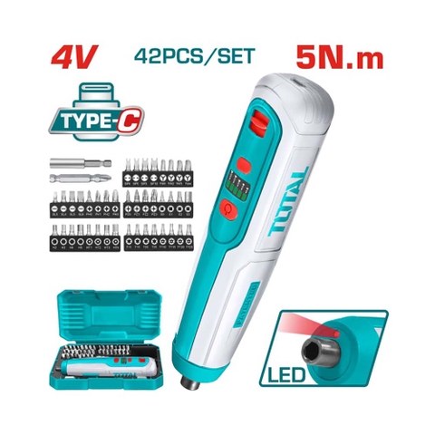 Máy Siết Vít Dùng Pin Lithium-Ion 4V Total TSDLI0406