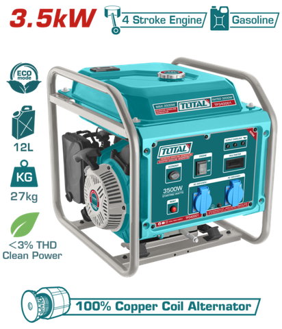 Máy phát điện dùng xăng biến tần 5.5KW Total TP365006