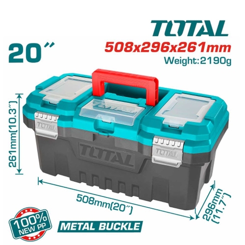 Hộp Nhựa Đựng Công Cụ 20 Inch Khóa Kim Loại Total TPBX0202