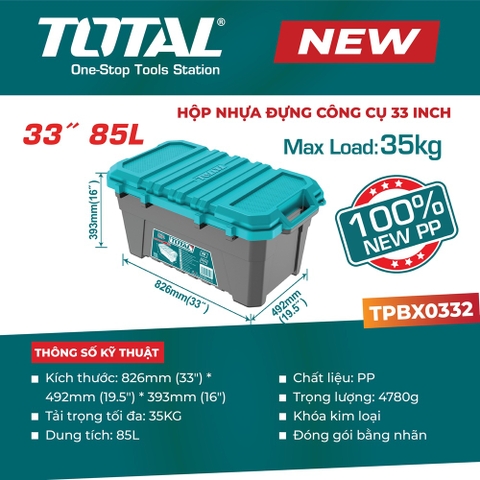 Hộp nhựa đựng công cụ 33 Inch TOTAL TPBX0332