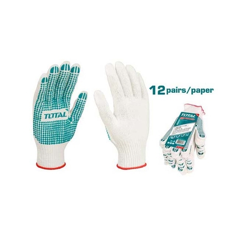 Găng Tay Dệt Kim & Có đốm Chấm Nhựa PVC Size XL Total TSP11102